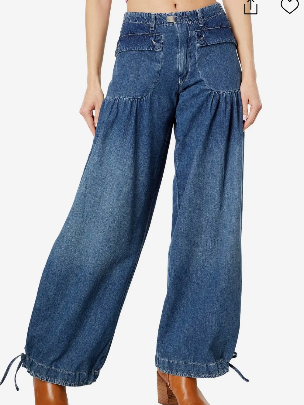 We The Free lotus ballon Denim Jeans in Blue